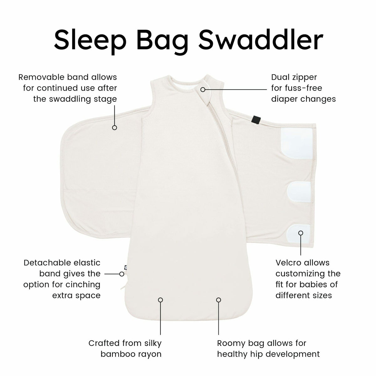 Kyte Baby Sleep Bag Swaddler in Oat