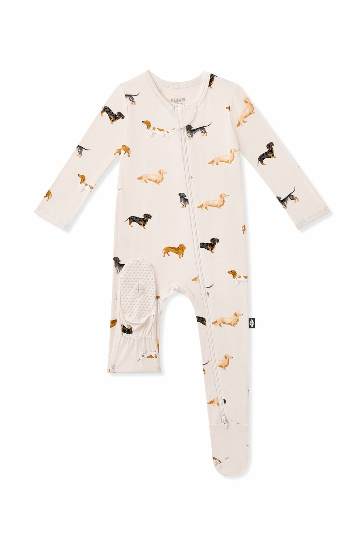 Kyte Baby Zippered Footie in Dachshund