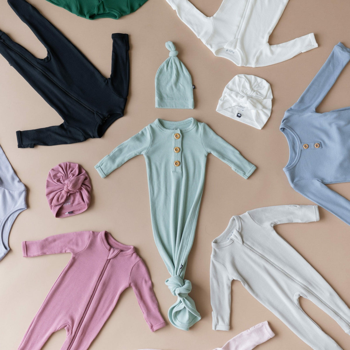 Kyte Baby Ribbed Headwrap in Cloud