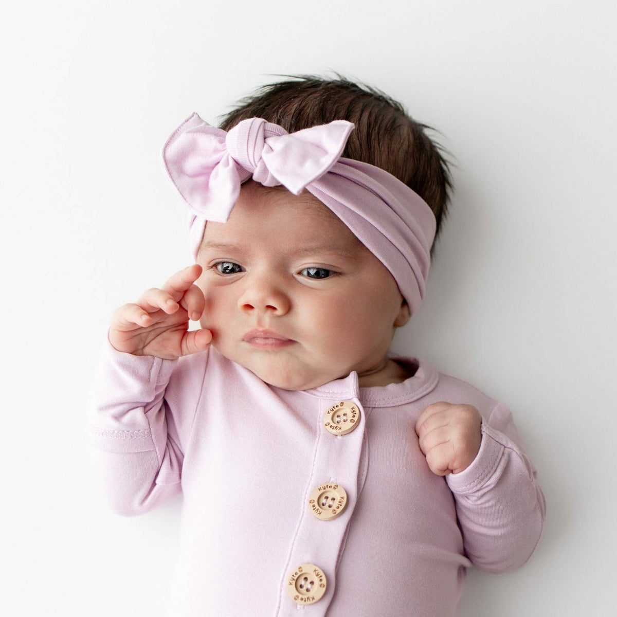 Kyte Baby Knotted Bow Headband in Thistle