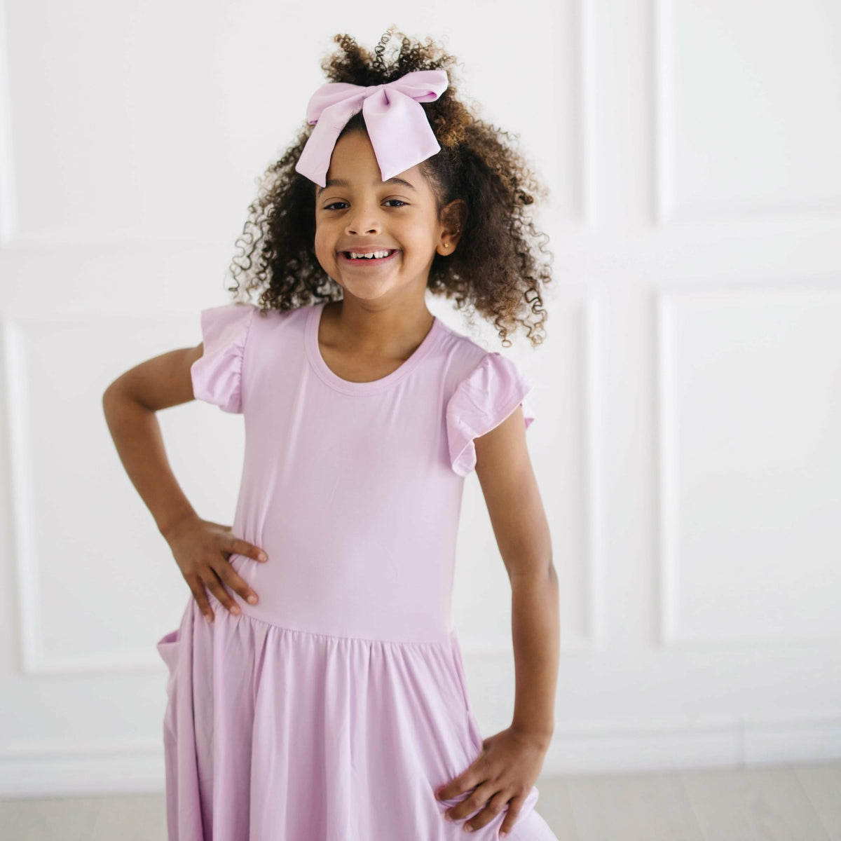 Kyte Baby Large Alligator Clip Bow in Thistle