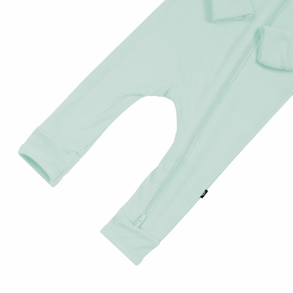 Kyte Baby Ribbed Zipper Romper in Sage
