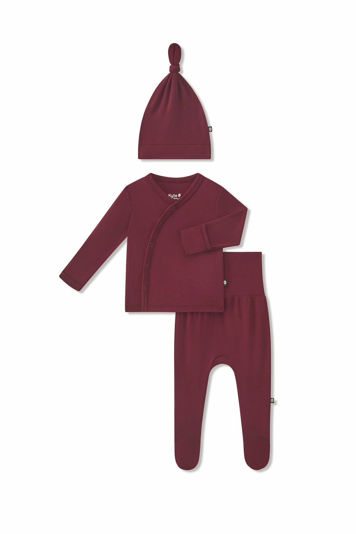 Kyte Baby Take Me Home Set with Cap in Burgundy