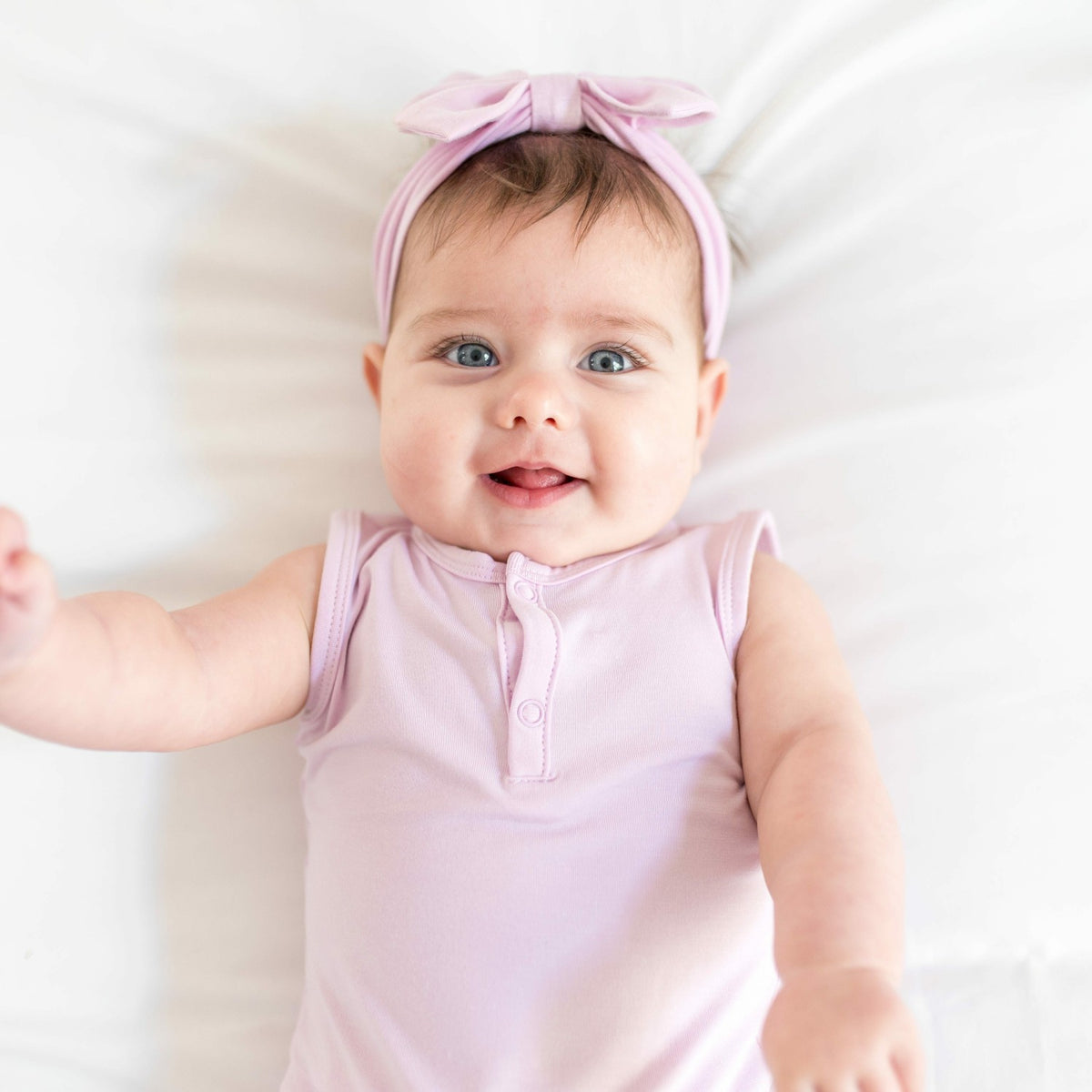 Kyte Baby Sleeveless Bodysuit in Thistle