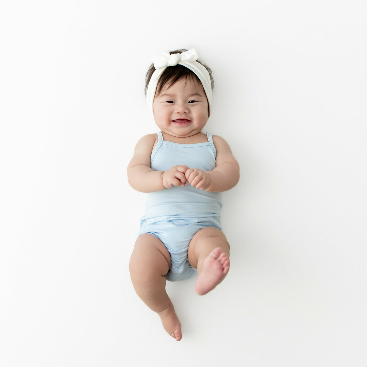 Kyte Baby Spaghetti Strap Leotard in Breeze