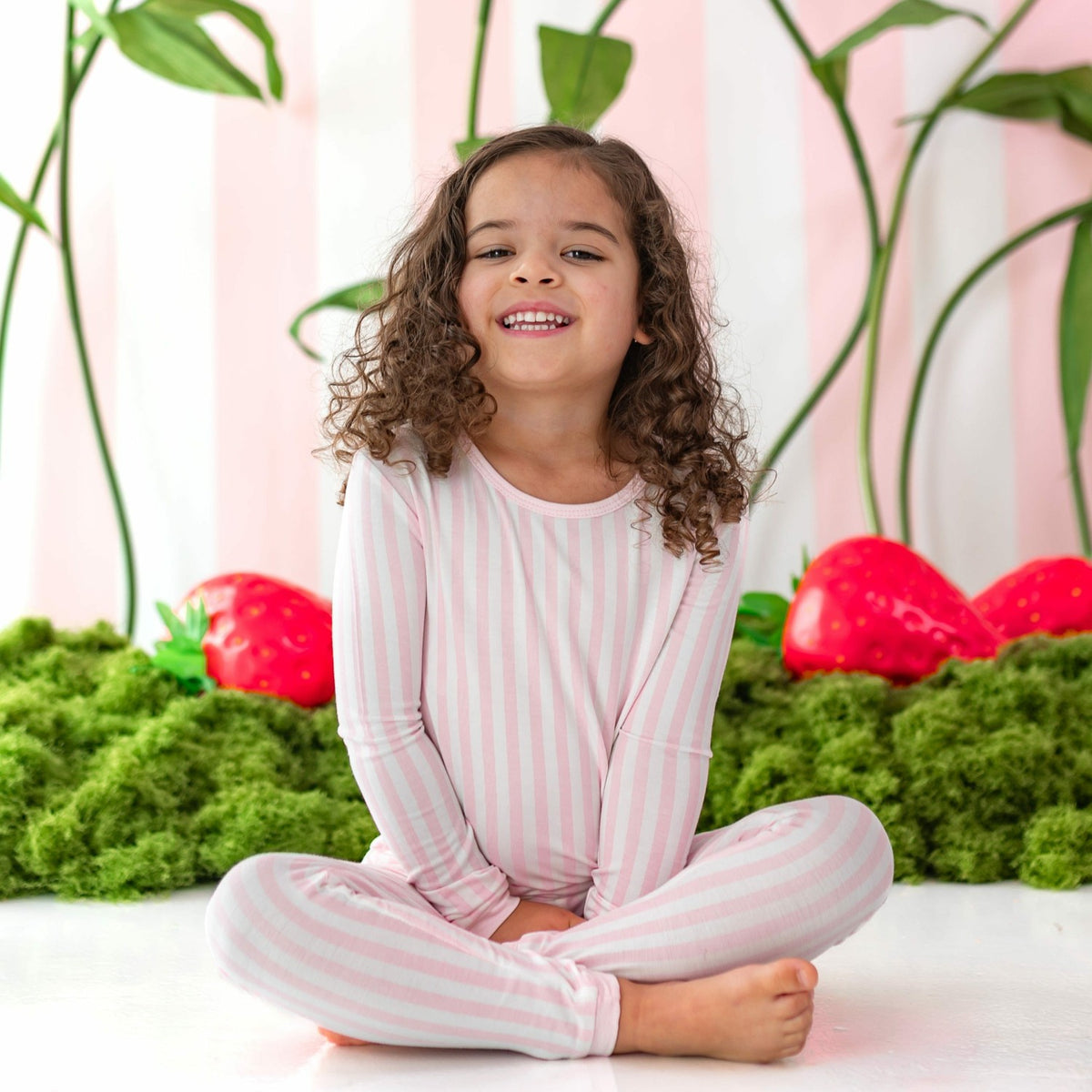 Kyte Baby Long Sleeve Pajamas in Small Sakura Stripe