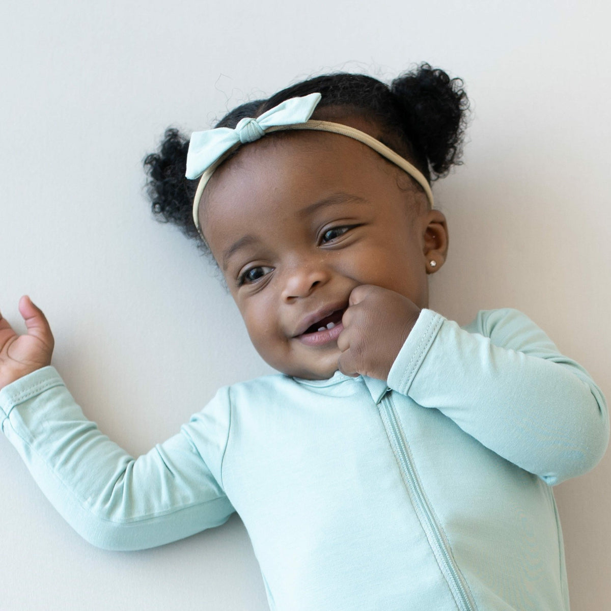 Kyte Baby Tiny Nylon Bow in Sage