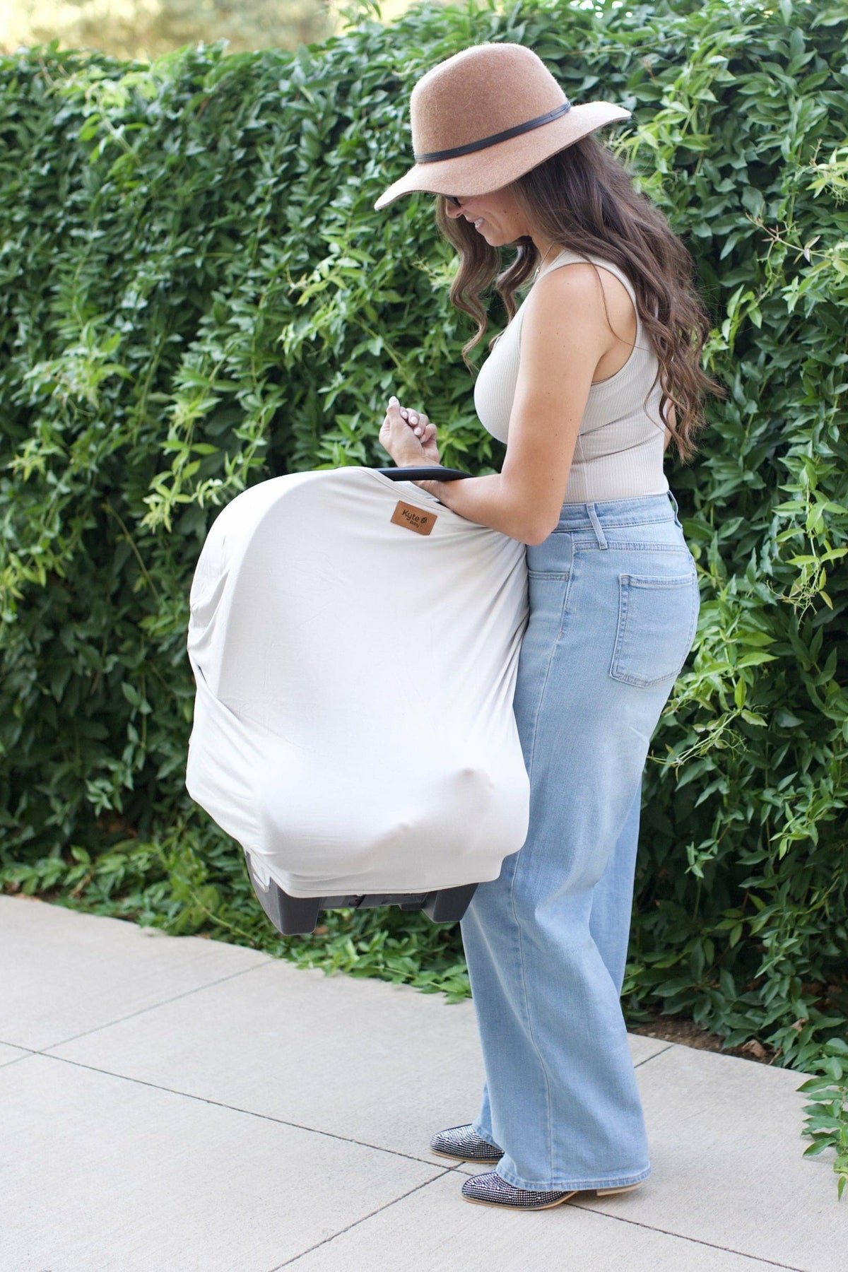 Kyte Baby Car Seat Cover in Oat