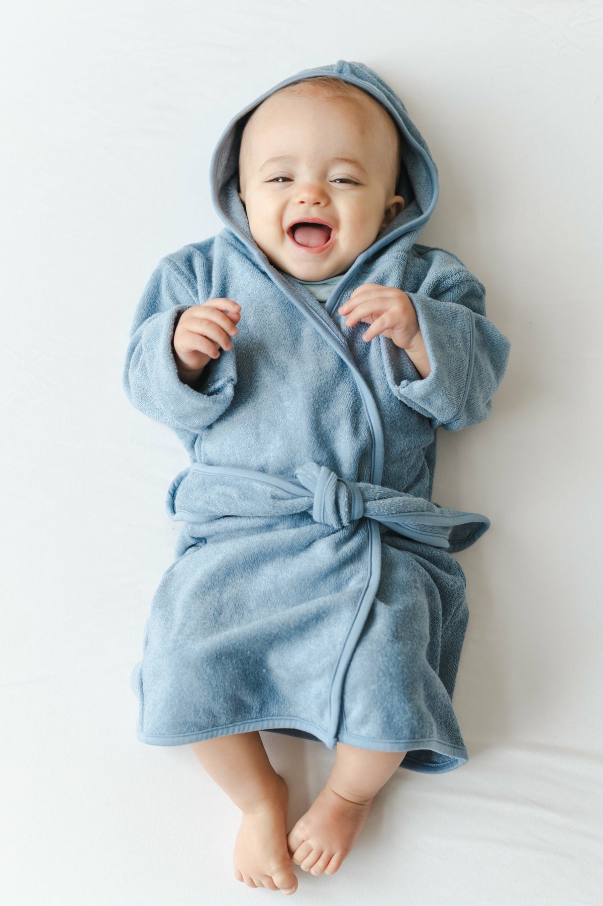 Kyte Baby Hooded Bath Robe in Slate