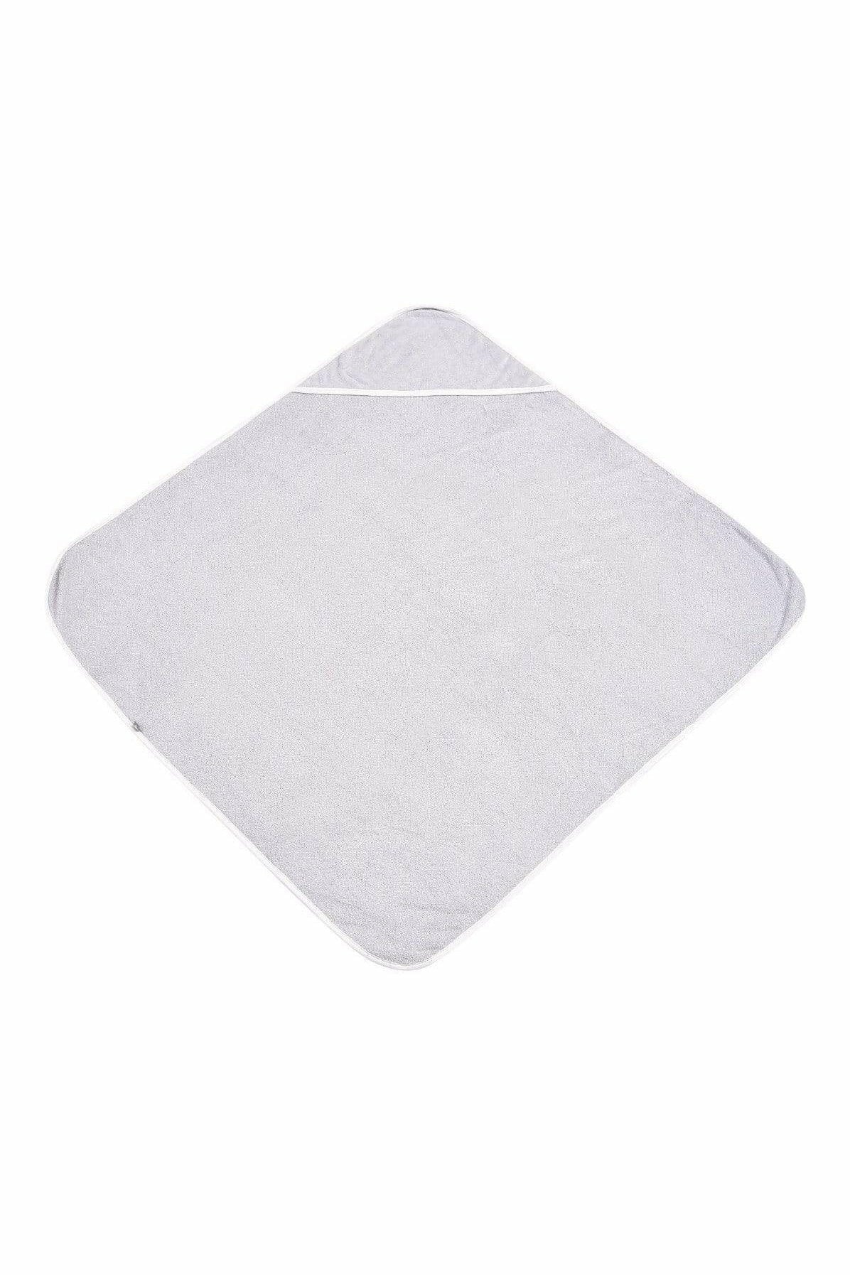 Kyte Baby Bamboo Hooded Bath Towel in Storm Cloud Trim
