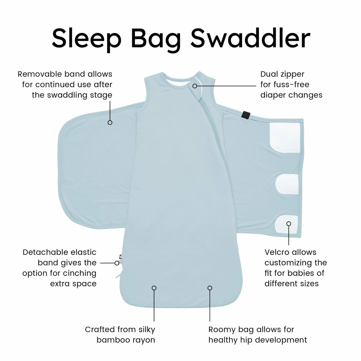 Kyte Baby Sleep Bag Swaddler in Fog