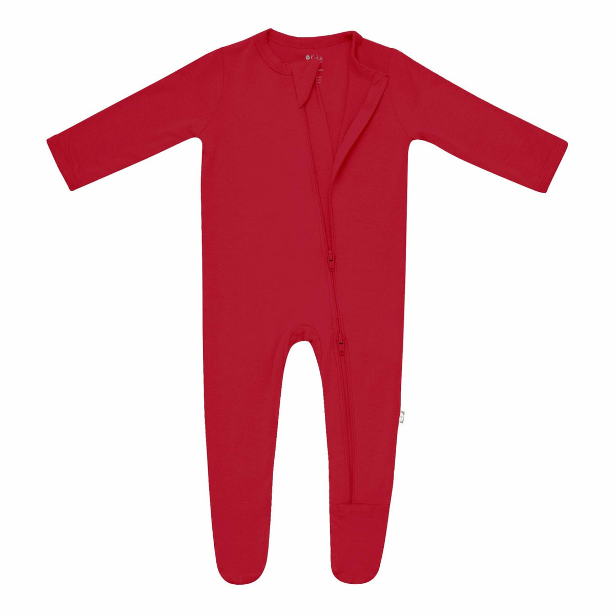 Kyte Baby Zippered Footie in Cardinal
