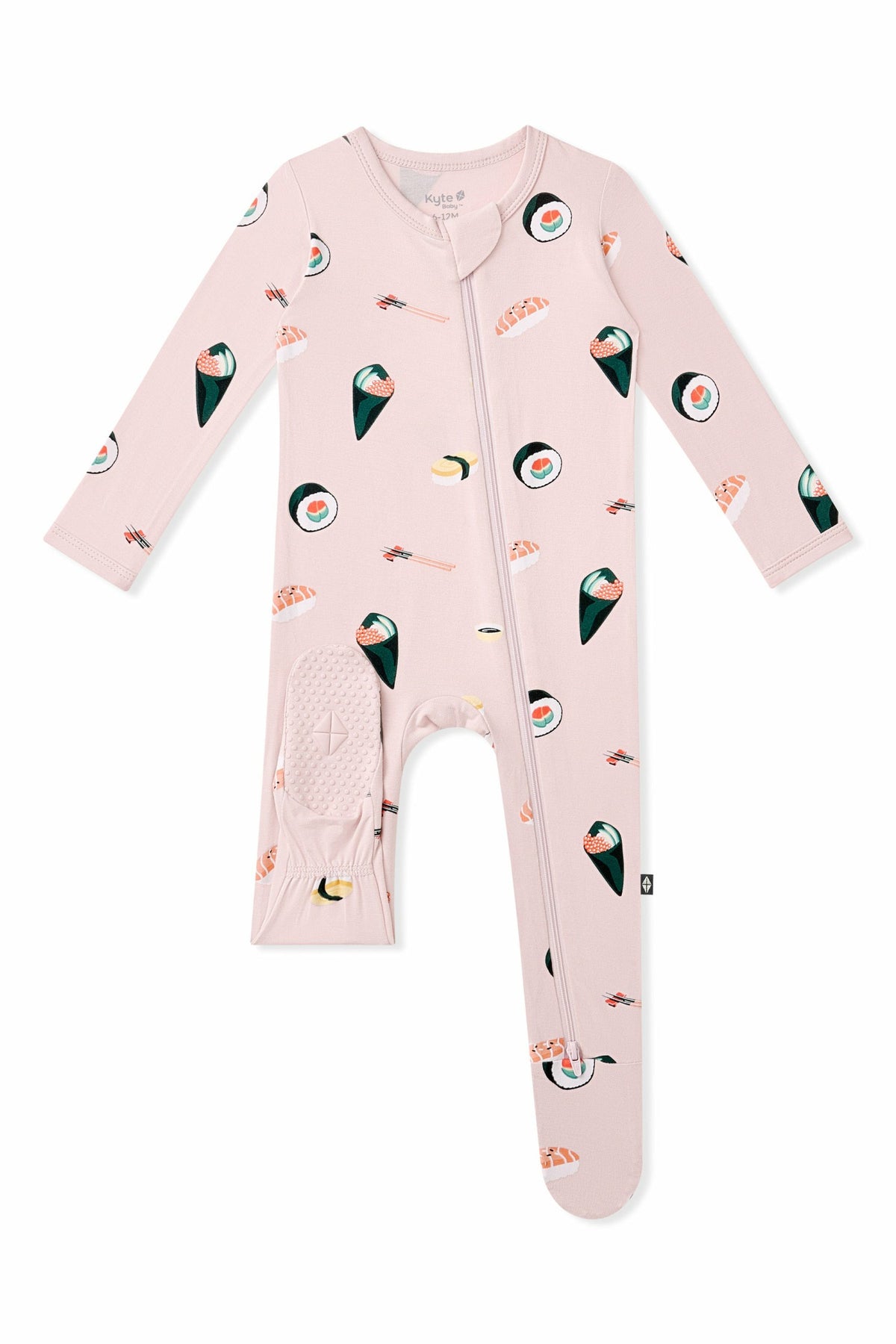 Kyte Baby Zippered Footie in Blush Sushi