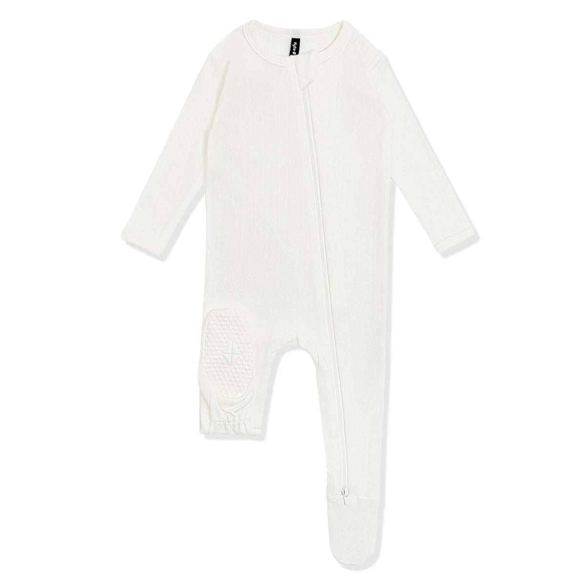 Kyte Baby Pointelle Zippered Footie in Cloud