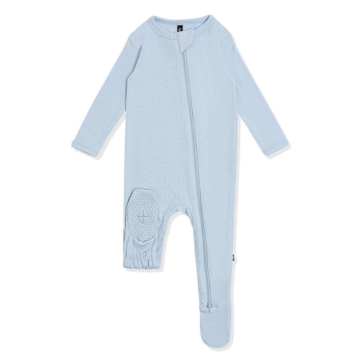 Kyte Baby Pointelle Zippered Footie in Breeze