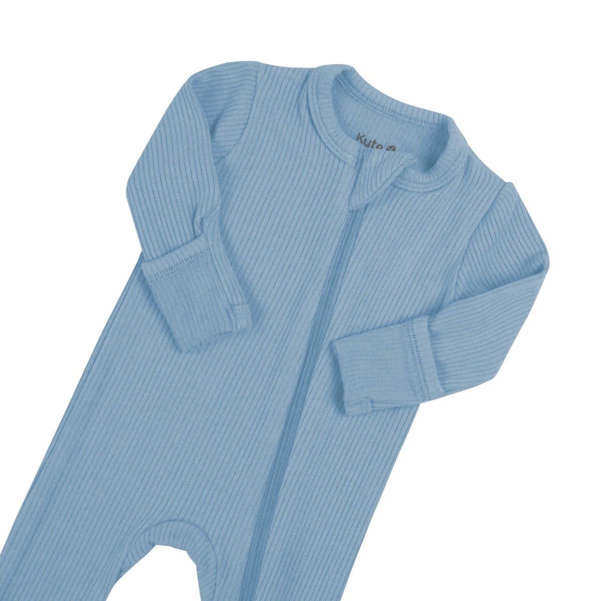 Kyte Baby Ribbed Zipper Footie in Slate