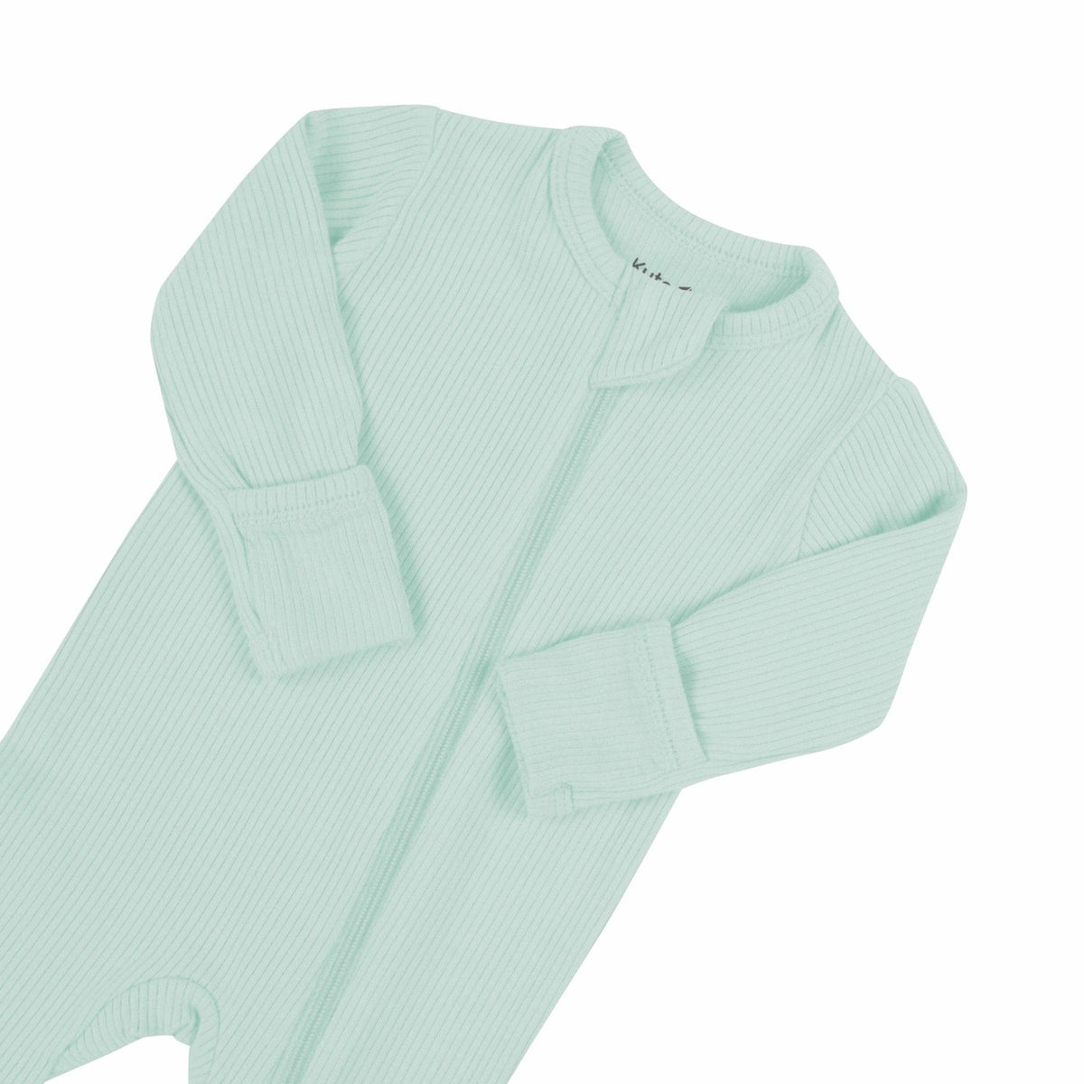 Kyte Baby Ribbed Zipper Footie in Sage