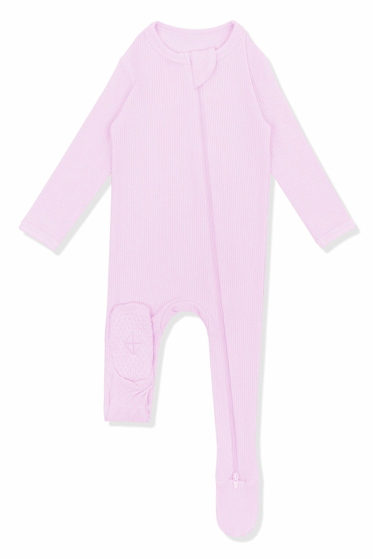 Kyte Baby Ribbed Zipper Footie in Thistle