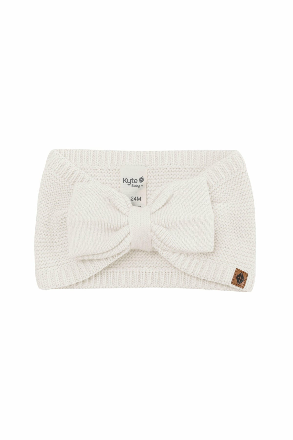 Kyte Baby Chunky Knit Bow Headband in Oat