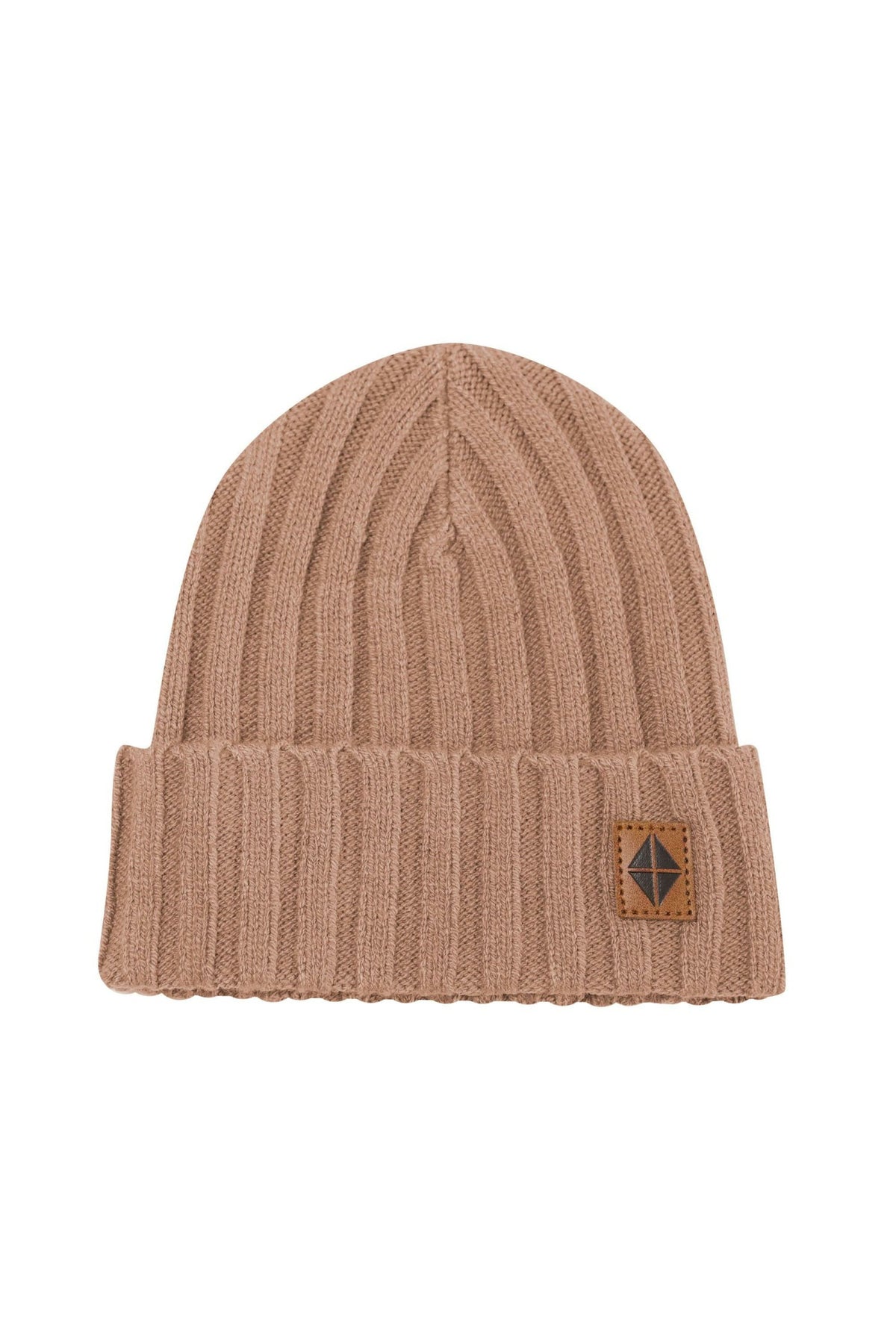 Kyte Baby Chunky Knit Ribbed Beanie in Latte