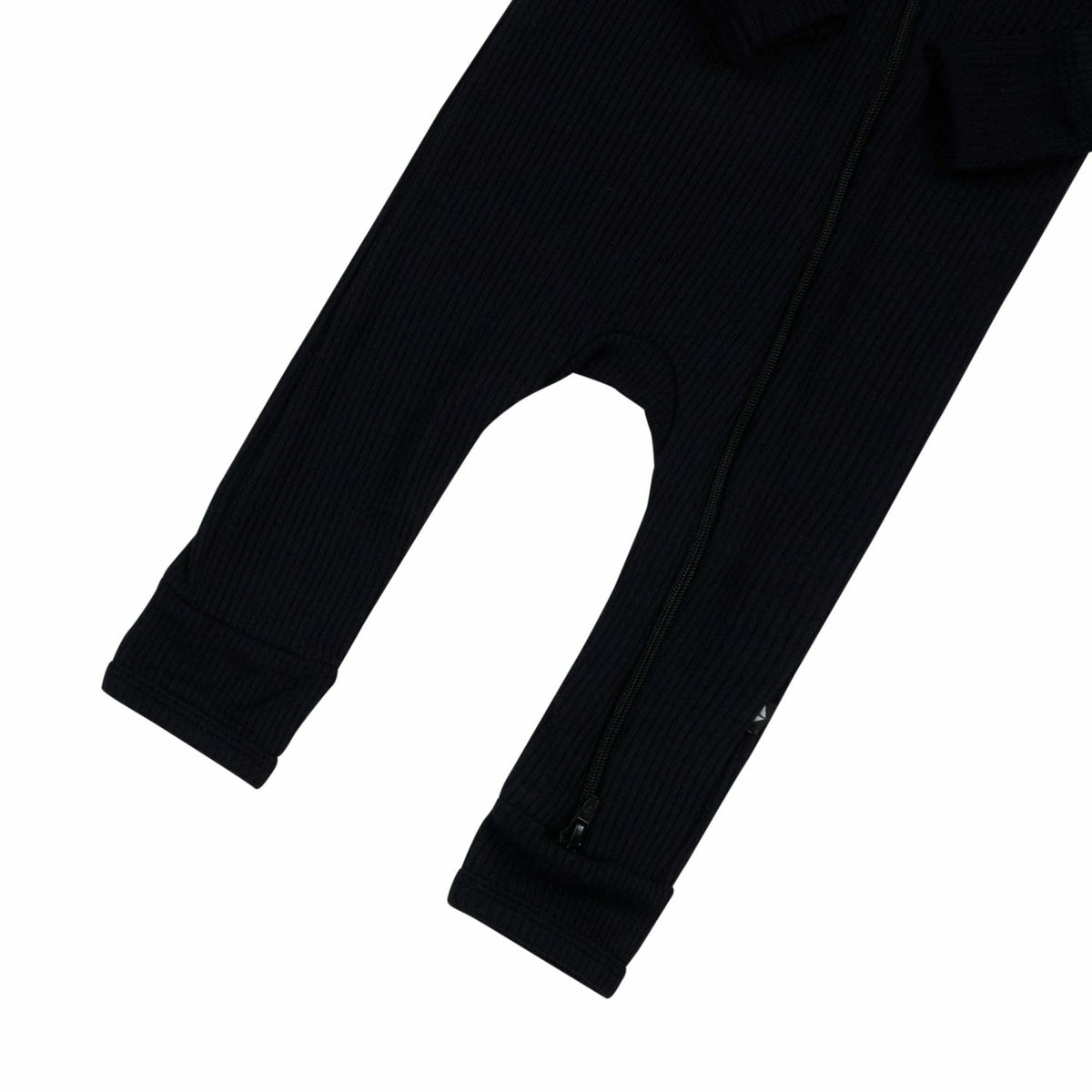 Kyte Baby Ribbed Zipper Romper in Midnight