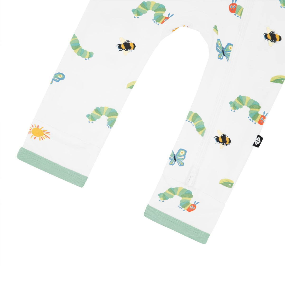 Kyte Baby Bamboo Zippered Romper in The Very Hungry Caterpillar