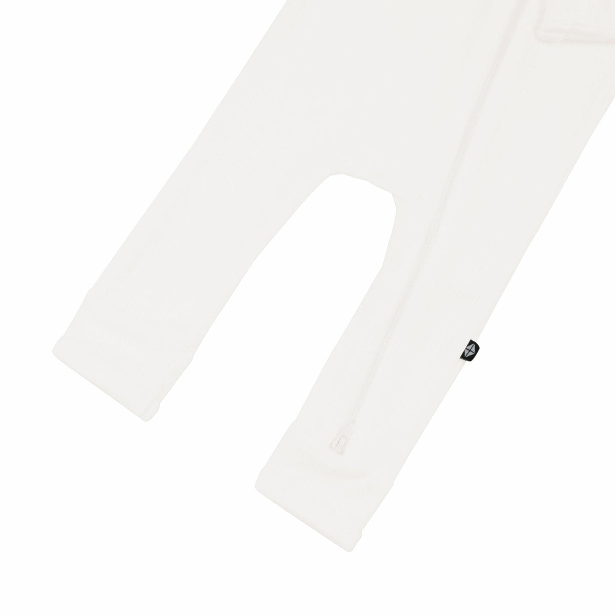 Kyte Baby Ribbed Zipper Romper in Cloud