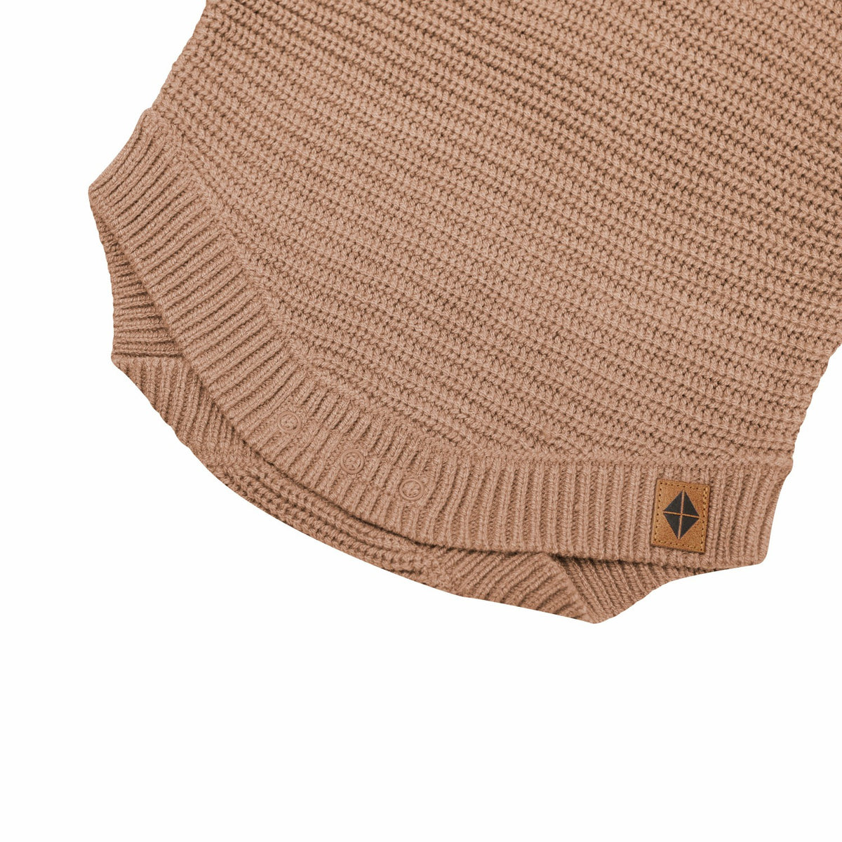 Kyte Baby Chunky Knit Romper in Latte
