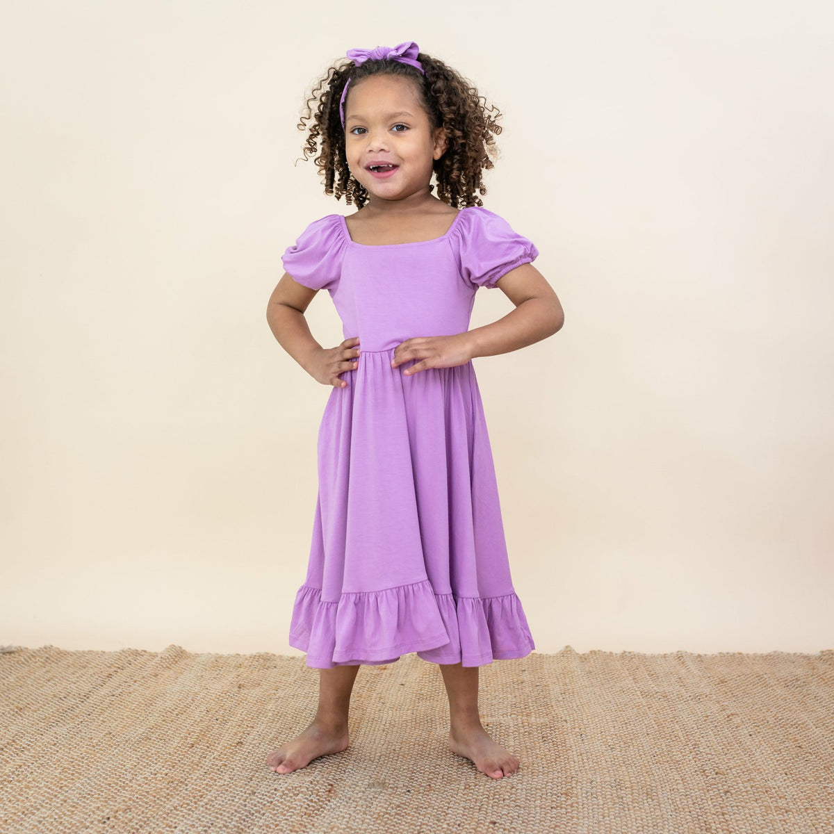 Kyte Baby Puff Sleeve Twirl Dress in Poi