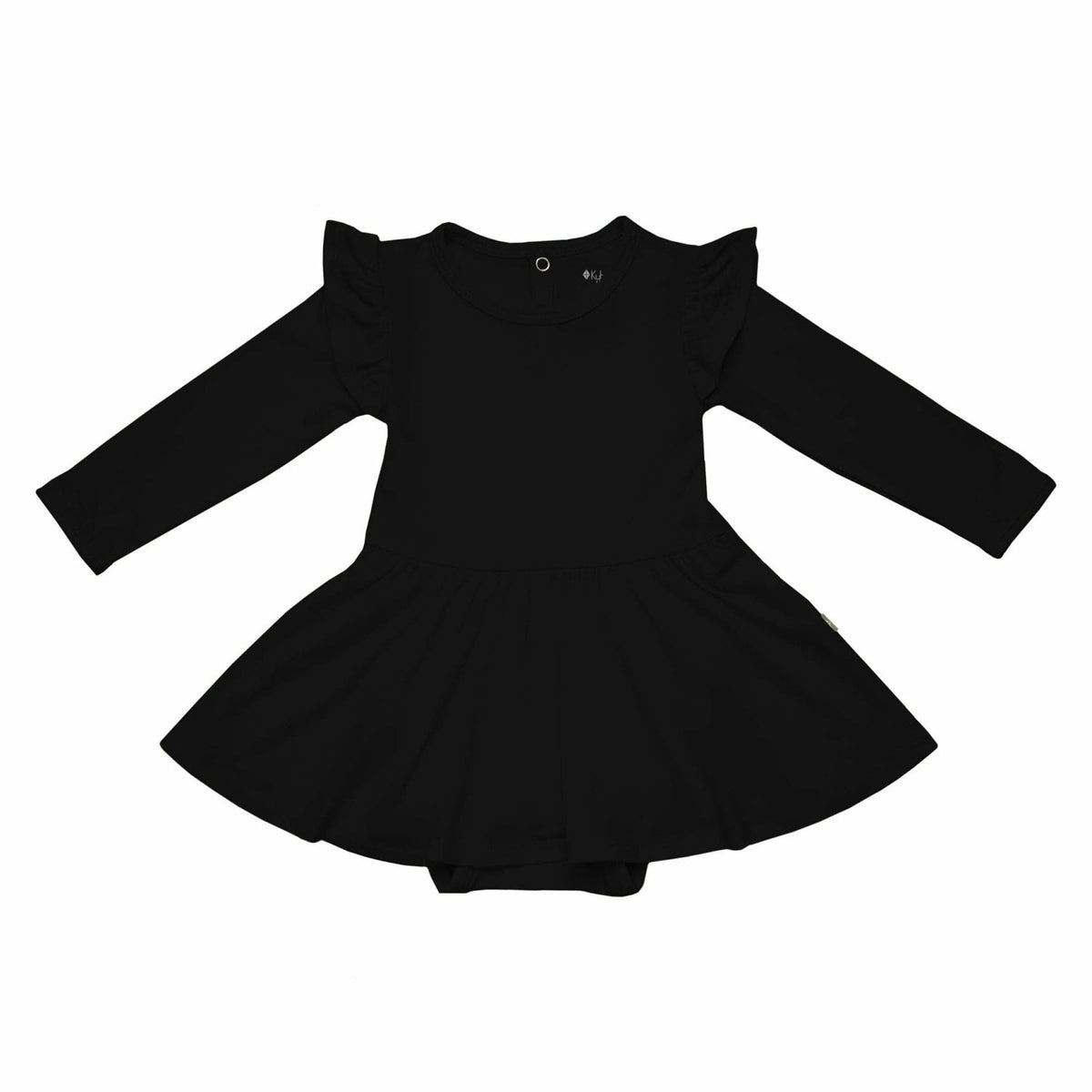 Kyte Baby Long Sleeve Twirl Bodysuit Dress in Midnight