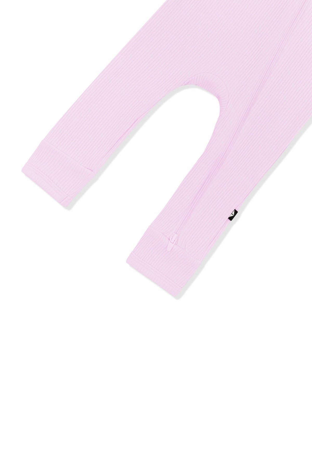 Kyte Baby Ribbed Zipper Romper in Thistle