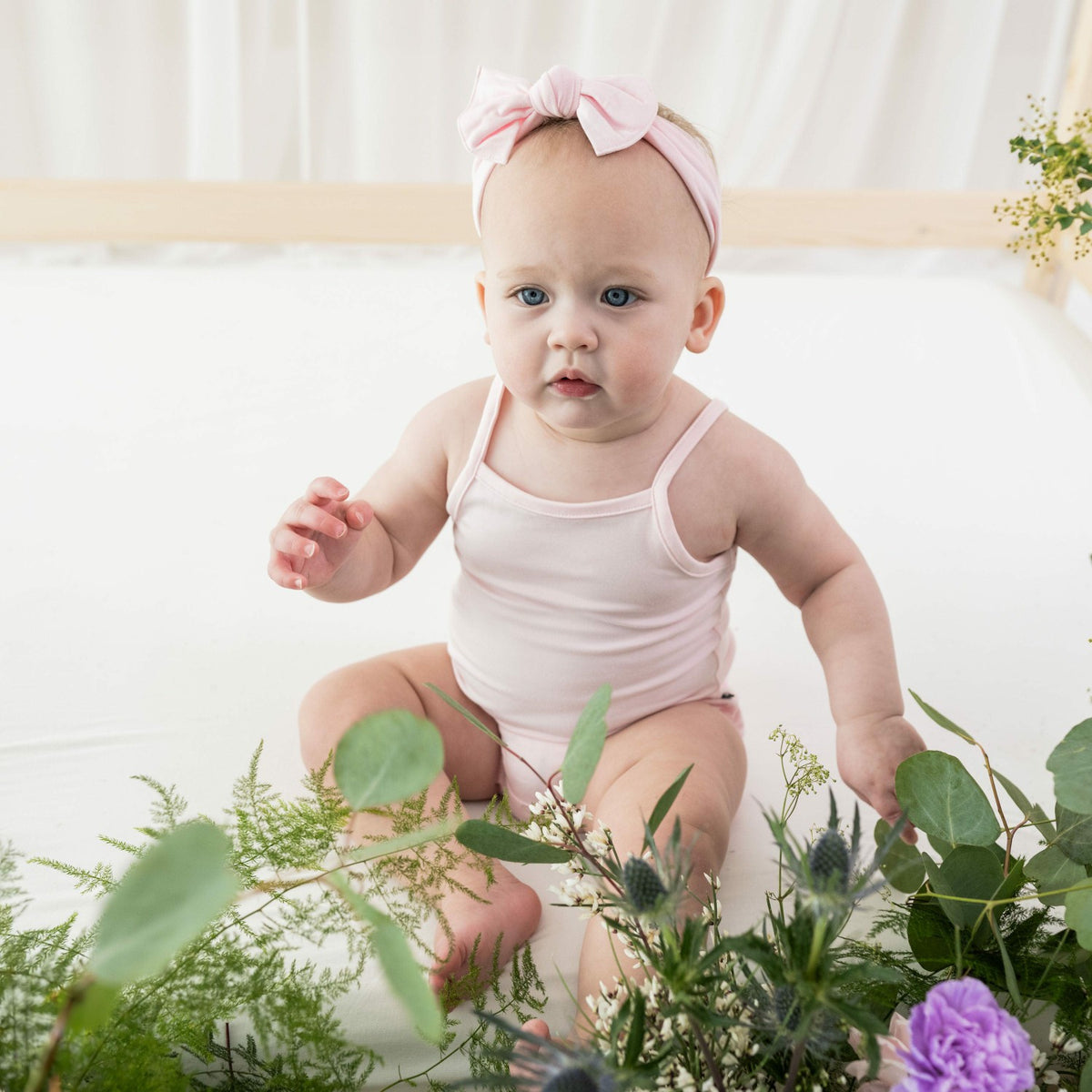 Kyte Baby Spaghetti Strap Leotard in Sakura