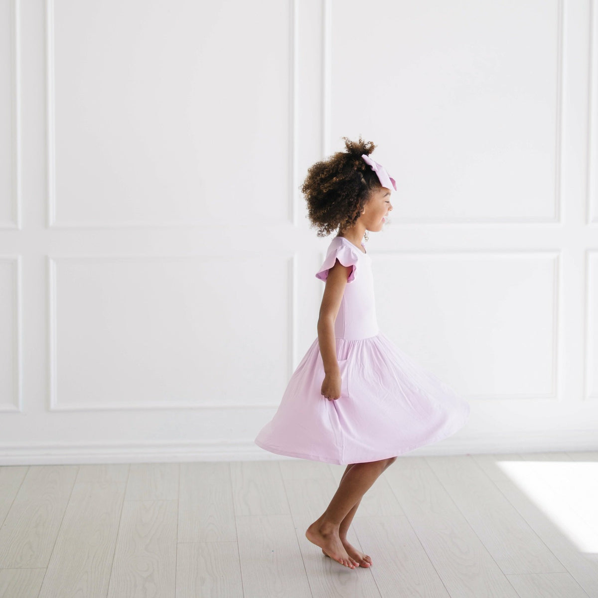Kyte Baby Pocket Dress in Thistle