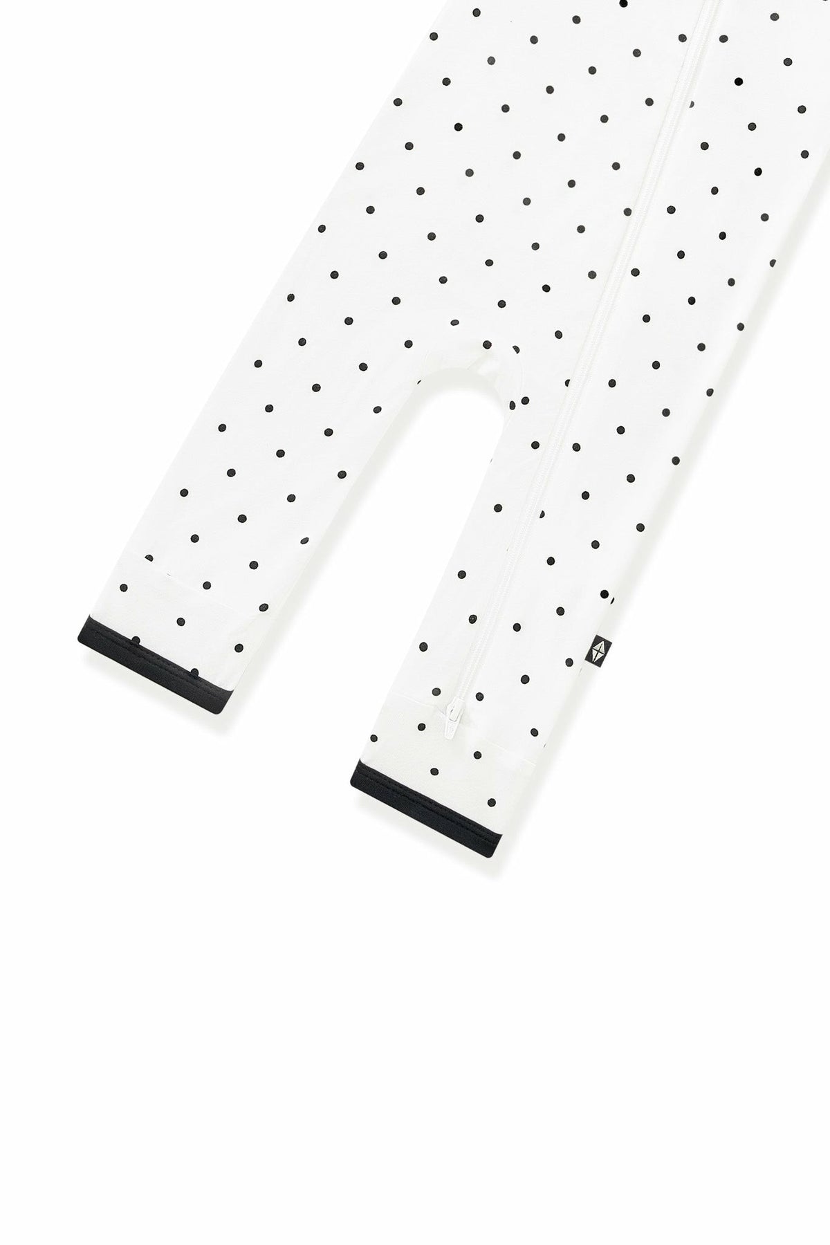Kyte Baby Zippered Romper in Midnight Polka Dot