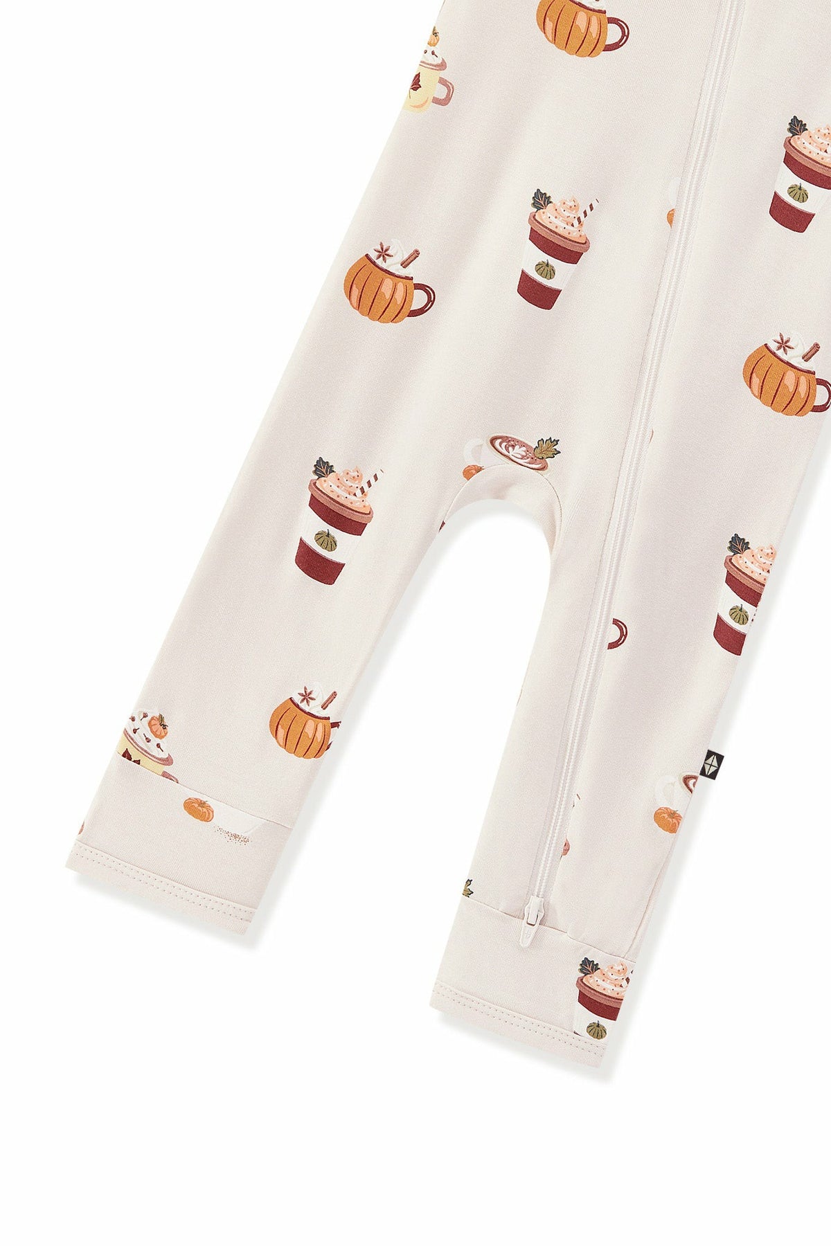 Kyte Baby Zippered Romper in Pumpkin Spice Latte