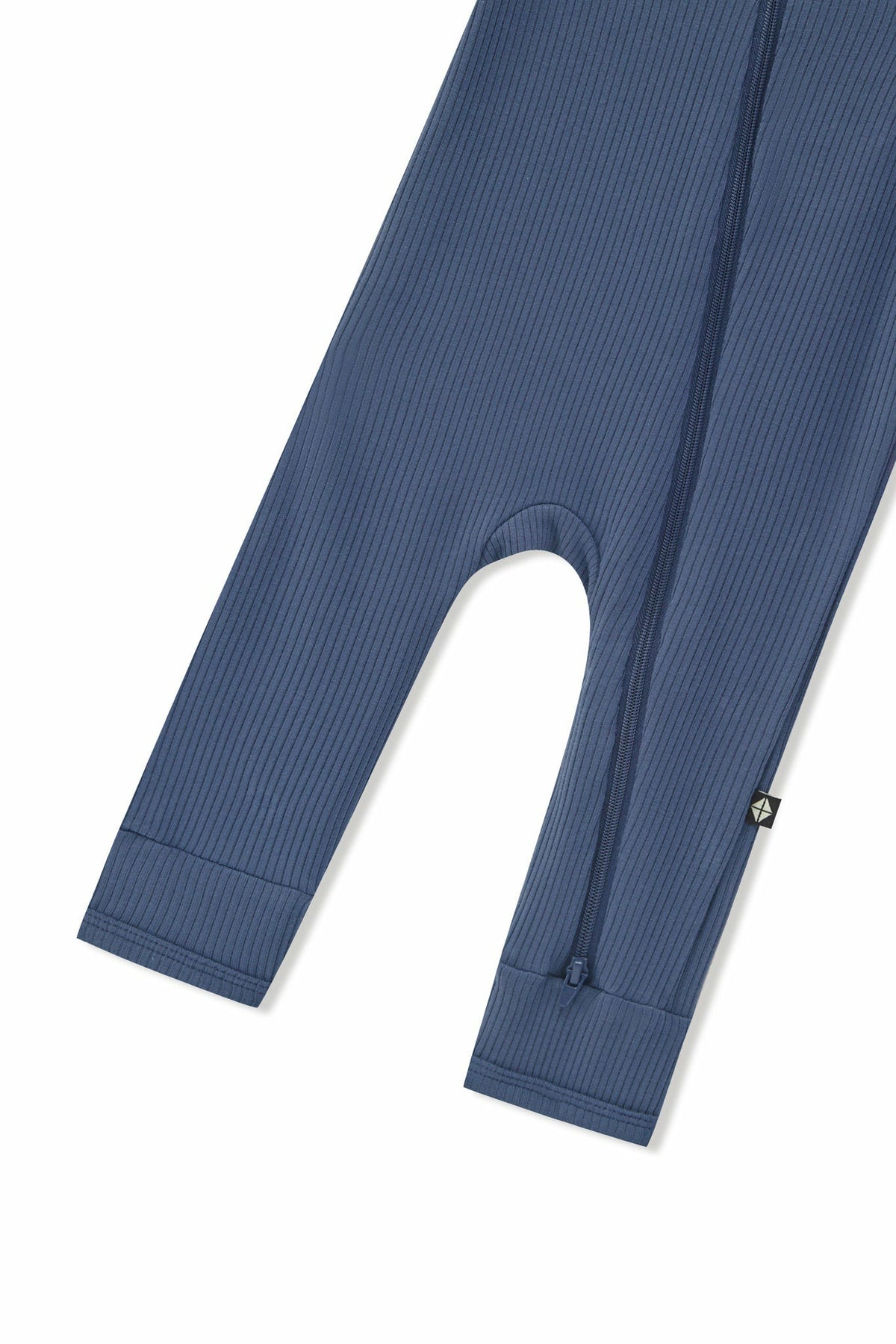 Kyte Baby Ribbed Zipper Romper in Oxford