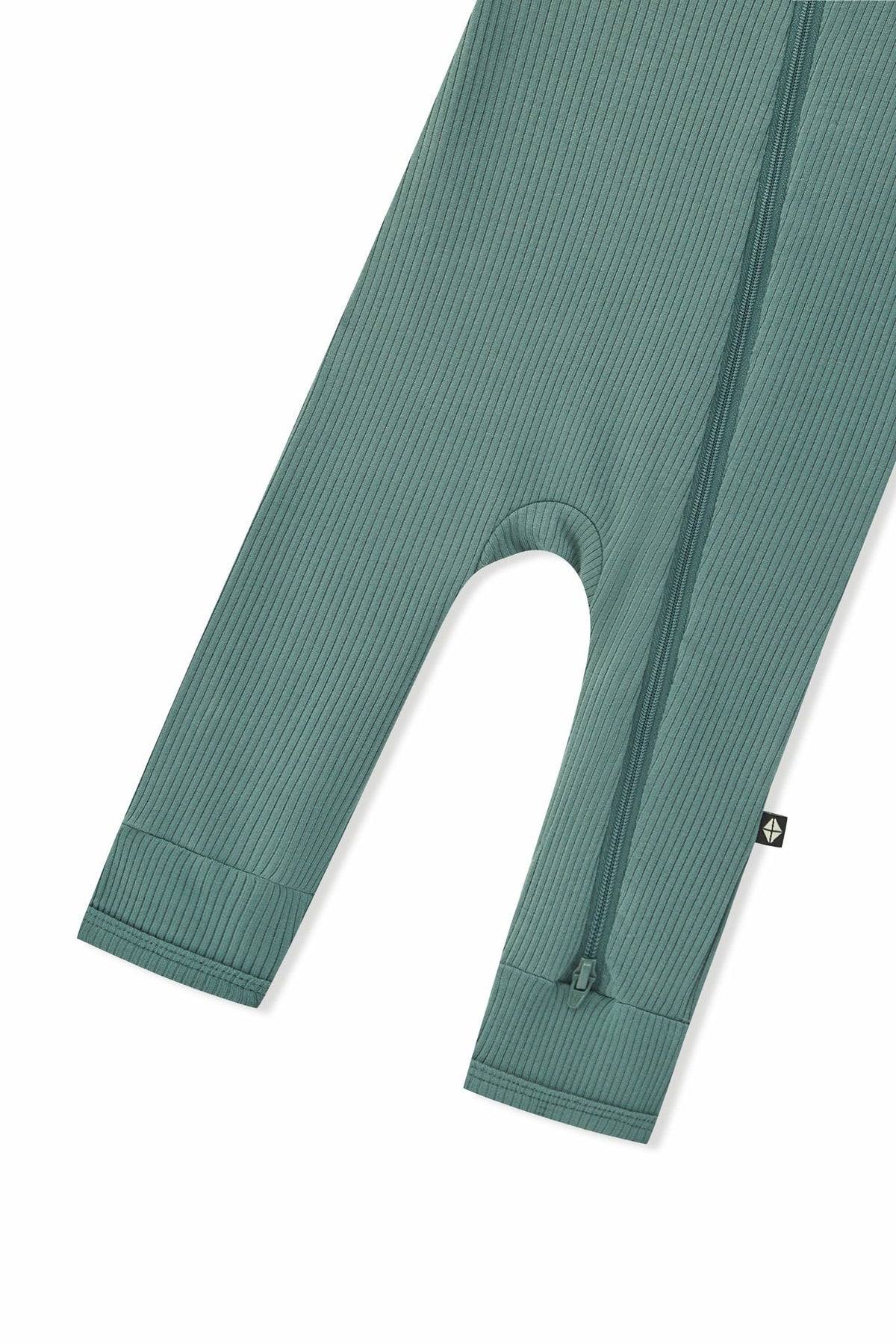 Kyte Baby Ribbed Zipper Romper in Pine