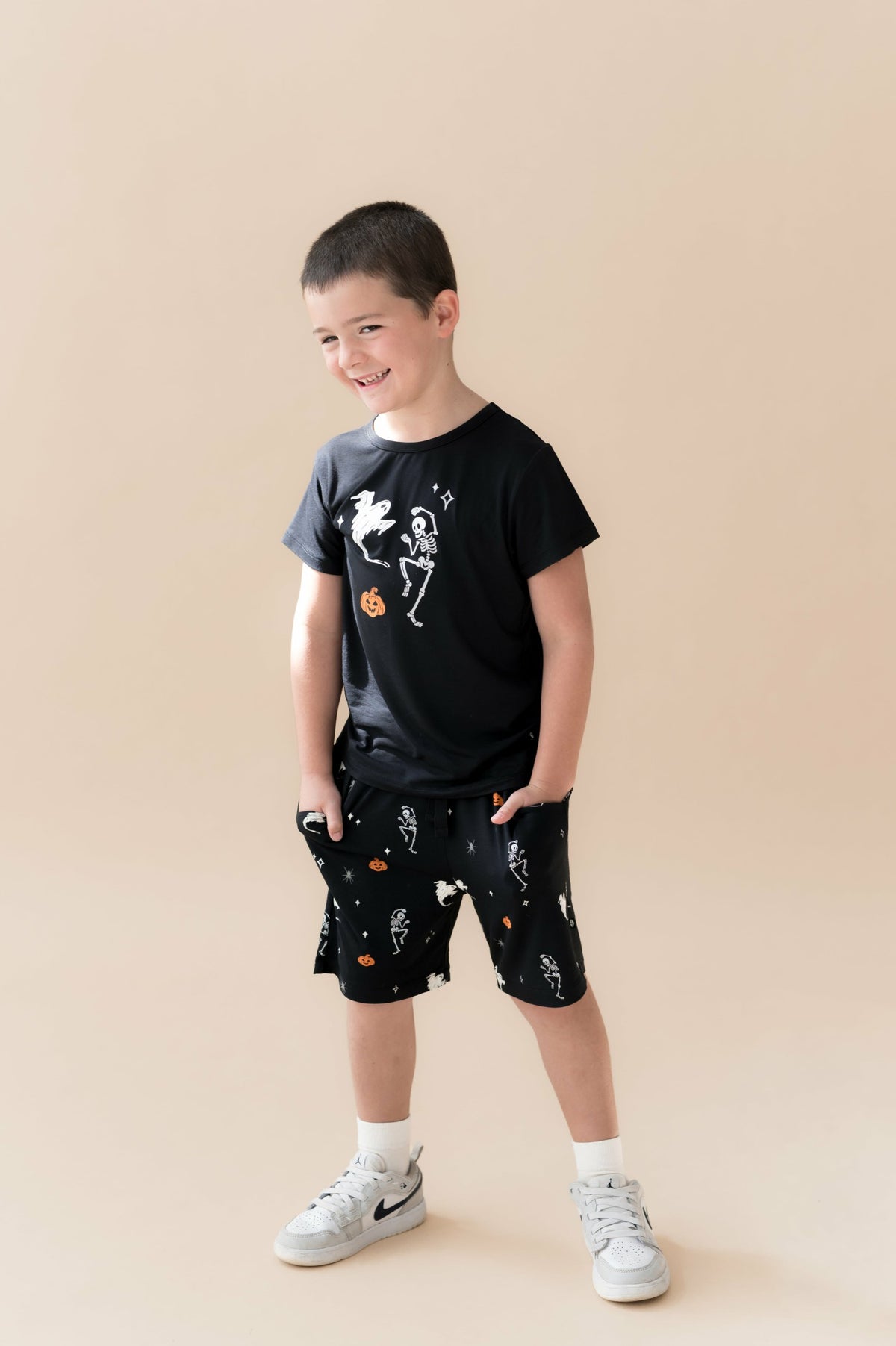 Kyte Baby Toddler Basic Tee in Halloween Friends on Midnight