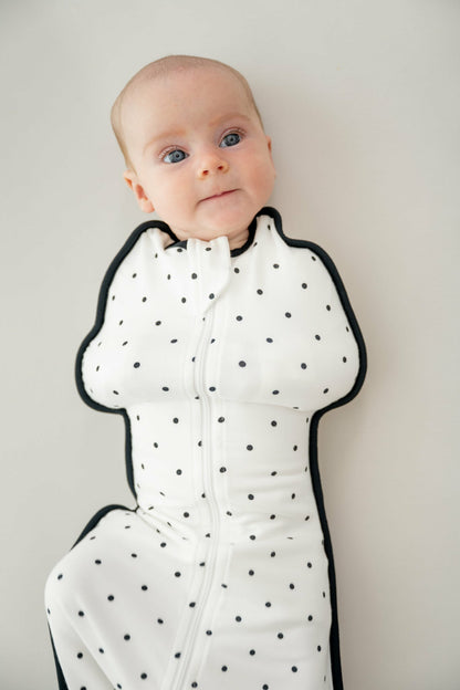 Kyte Baby Swaddle Bag in Midnight Polka Dot 0.5