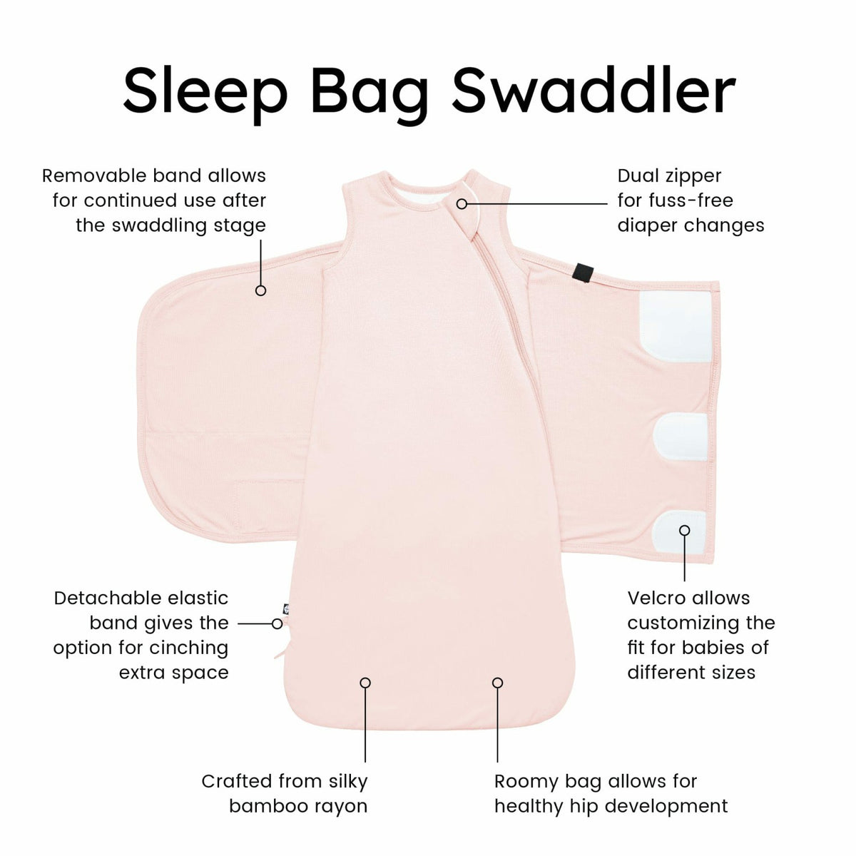 Kyte Baby Sleep Bag Swaddler in Blush