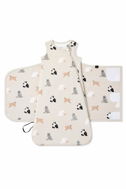 Kyte Baby Sleep Bag Swaddler in Fluffy Cat 1.0