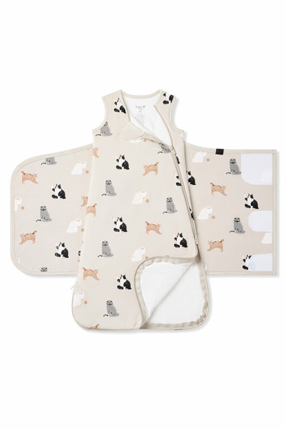 Kyte Baby Sleep Bag Swaddler in Fluffy Cat 1.0