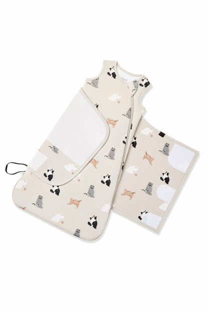 Kyte Baby Sleep Bag Swaddler in Fluffy Cat 1.0