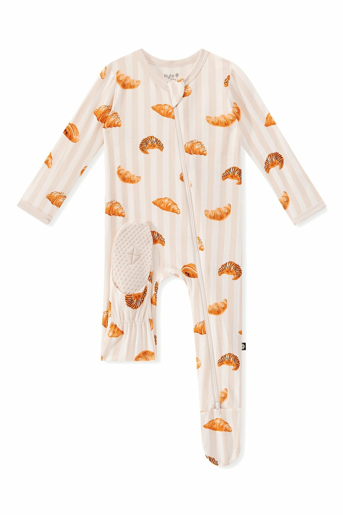 Kyte Baby Zippered Footie in Croissant