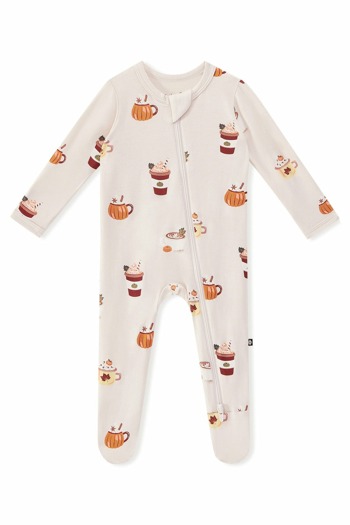Kyte Baby Zippered Footie in Pumpkin Spice Latte