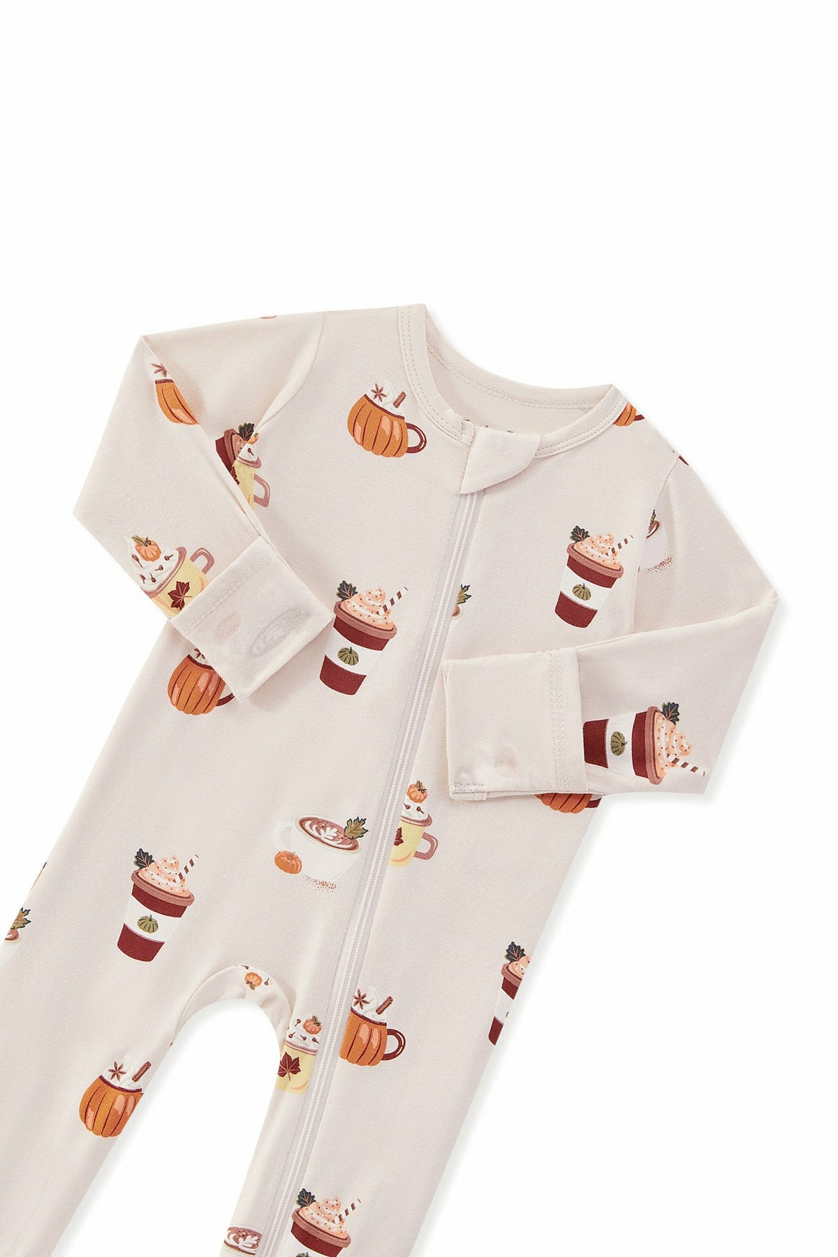 Kyte Baby Zippered Footie in Pumpkin Spice Latte