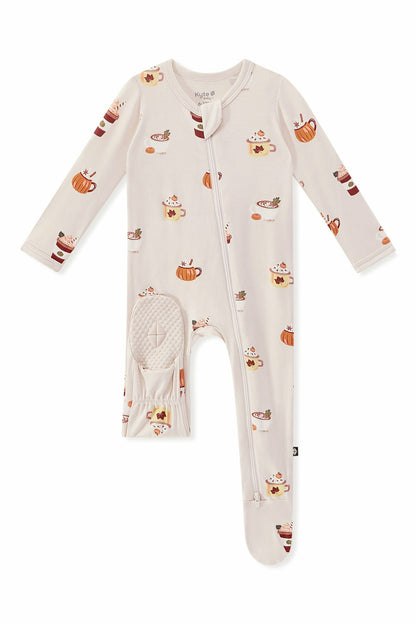Kyte Baby Zippered Footie in Pumpkin Spice Latte