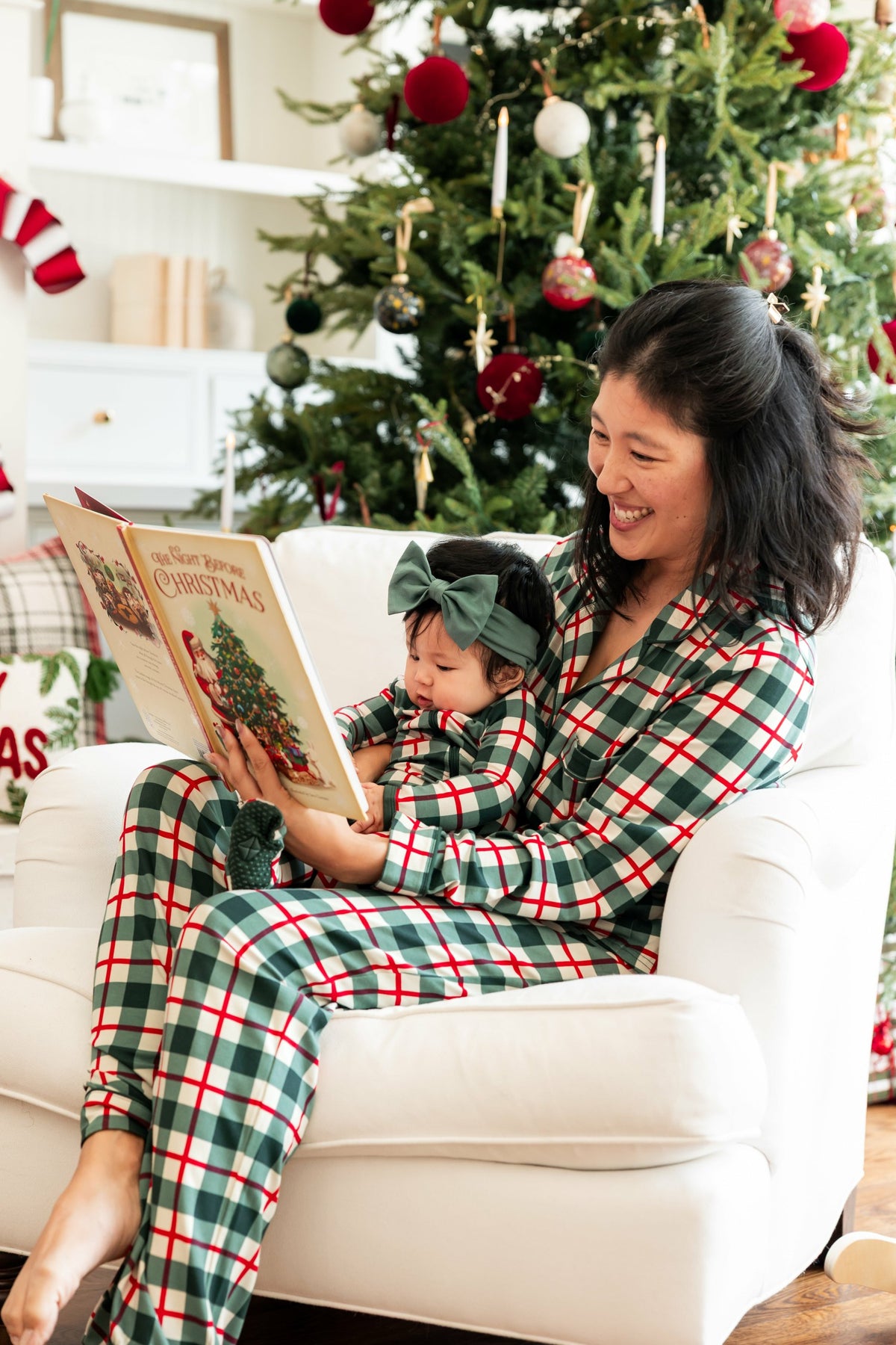 Kyte Baby Zippered Footie in Holiday Plaid