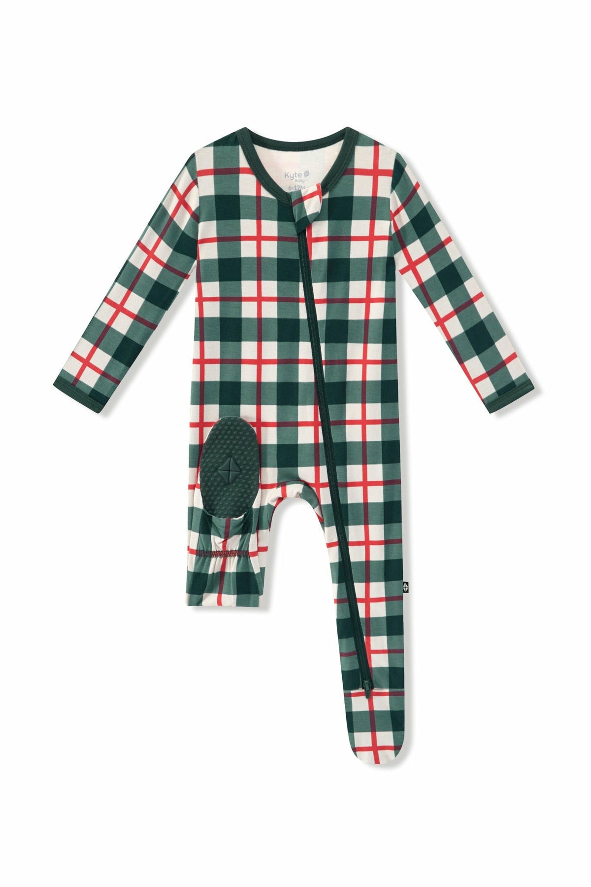 Kyte Baby Zippered Footie in Holiday Plaid