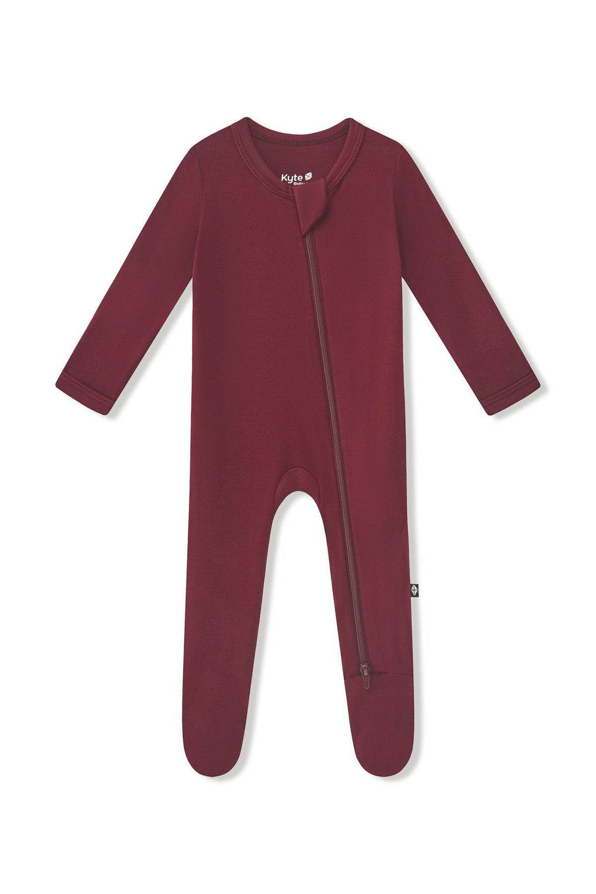 Kyte Baby Zippered Footie in Burgundy
